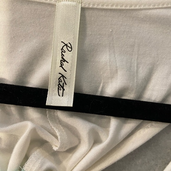 Rachel Kate Size S Cream Aqua Blue Racerback Flowy A Line Tank Top Anchor Print - Picture 7 of 10